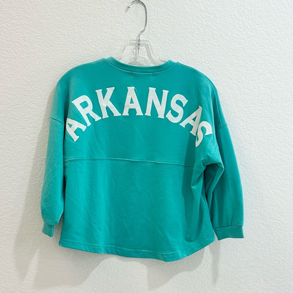 Arkansas Kids Teal Spirit Style Sweatshirt {NWT}